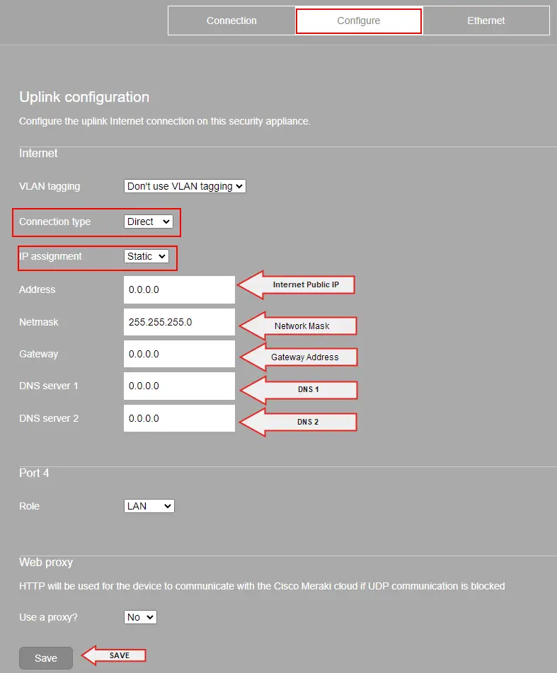 meraki fixed ip assignment