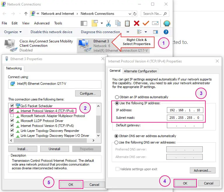 Static IP Address Assignment